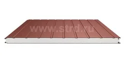 Стеновая трёхслойная сэндвич-панель 9 rib 80мм 1190мм с видимым креплением пенополистирол Полиэстер 0,5/ 0,5мм Доборник