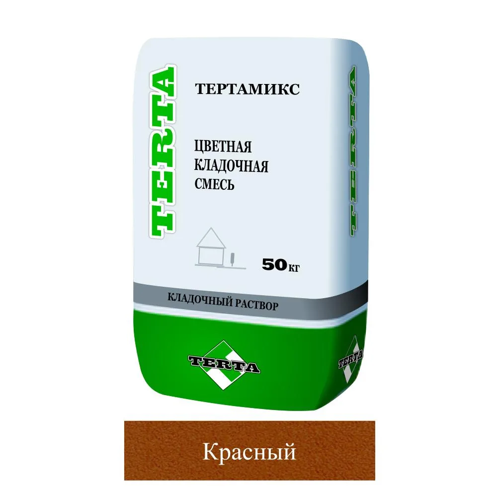 Кладочная смесь цементная М150 Terta Тертамикс красный 0064 50 кг позиция под заказ