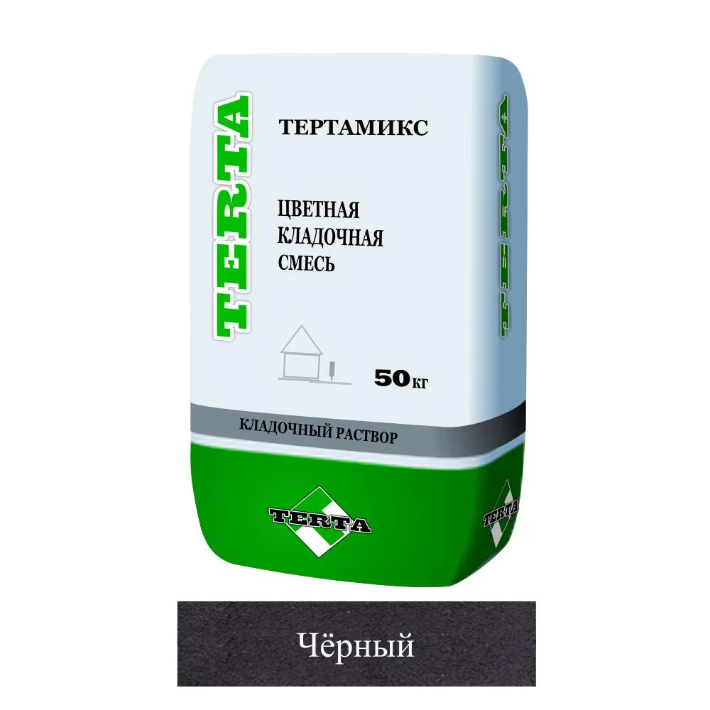 Кладочная смесь цементная М150 Terta Тертамикс чёрный 0063 50кг позиция под заказ