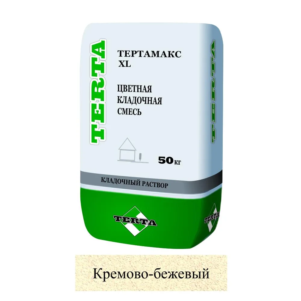 Кладочная смесь цементная М150 Terta Тертамакс XL кремово-бежевый 0265 50кг позиция под заказ