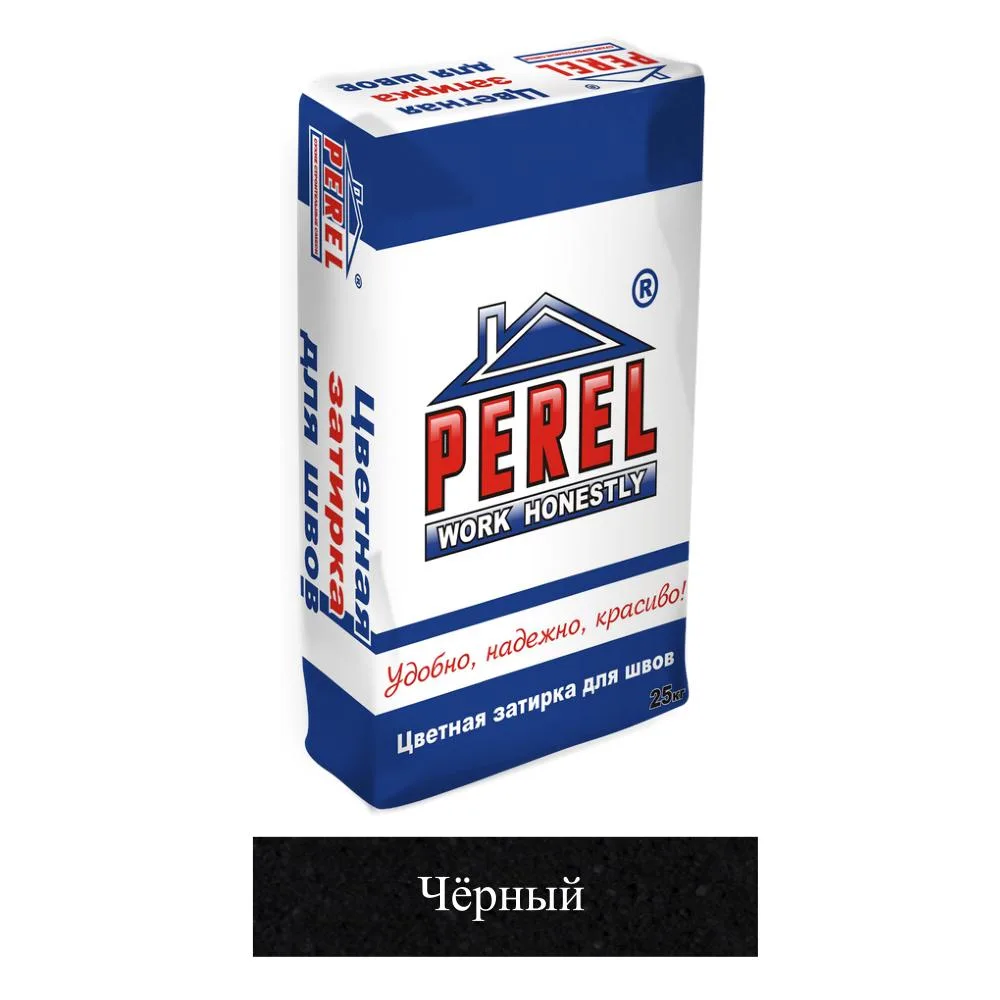 Затирка цементная Perel RL черная 0465 25кг