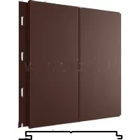 Стеновая панель Вертикаль Line 200*176мм 0.5мм Сатин Россия в пленке RAL 8017 (коричневый) Grand Line