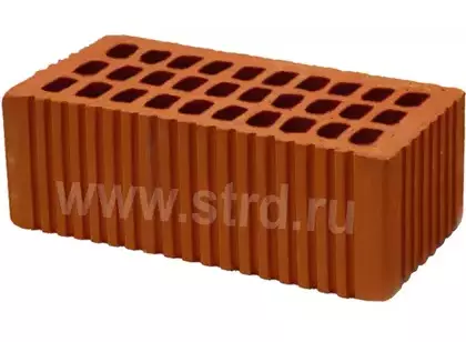 Кирпич строительный пустотелый Красный рифленый 250*120*88мм М100кг/см2 Михнево КЗ