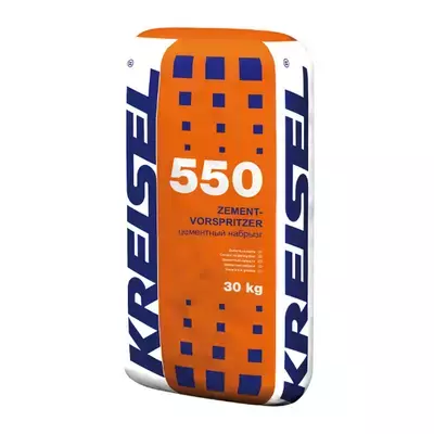 Штукатурка известково-цементная Kreisel 550 ZEMENT-VORSPRITZER цементный набрызг серый 30кг позиция под заказ