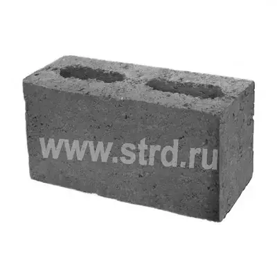 Блок ПКЦ керамзитобетонный АЗКМ перегородочный 2-пустотный 390*90*190 D900кг/м3 М35кг/см2