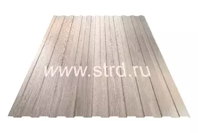 Профнастил C 8 0.5мм Ecosteel маt Корея Белёный дуб (белый) Металл Профиль