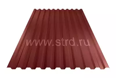 Профнастил C 21 0.45мм Полиэстер Россия RAL 3009 (красный) Stynergy