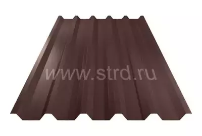 Профнастил МП 35 0.5мм Puretan Россия RAL 8017 (коричневый) Металл Профиль