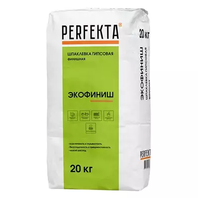Шпаклевка гипсовая Perfekta ЭкоФиниш белый 20кг