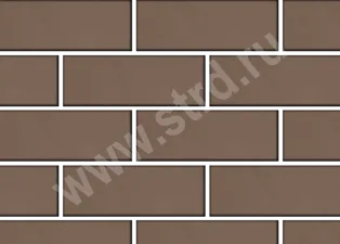 Кирпич облицовочный пустотелый Classic Шоколад гладкий 250*120*88мм стандартная стенка 18-20мм М175кг/см2 Керма