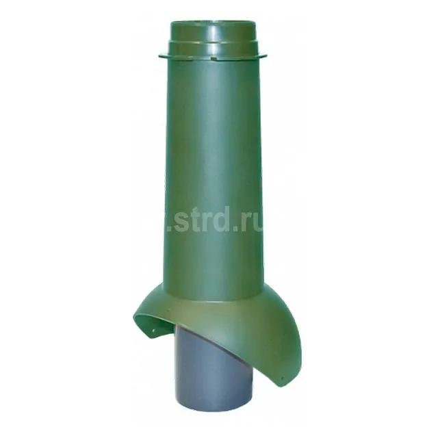Выход канализации Krovent Pipe-VT 110 изолированный h=450, d=110мм Зеленый