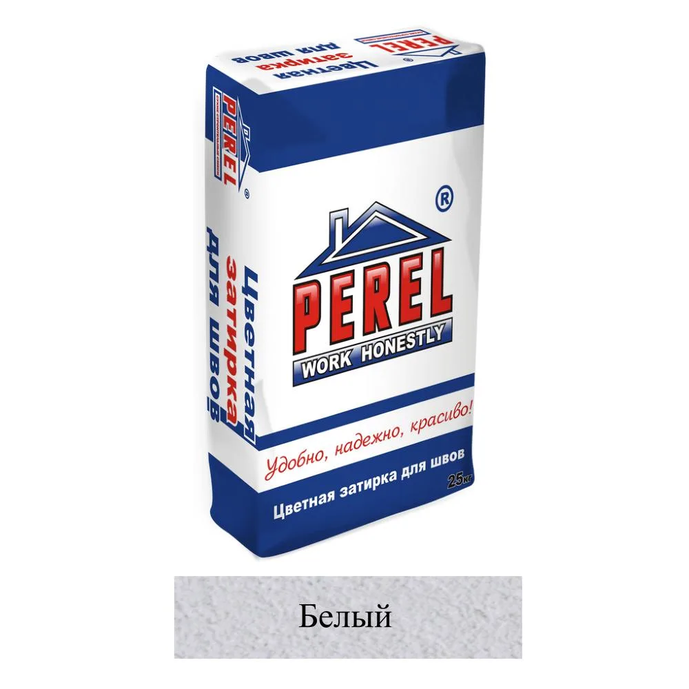 Затирка цементная Perel RL зима белая 5405 25кг