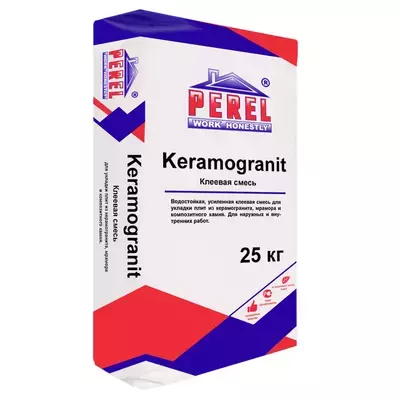 Клей Perel 0322 Keramogranit для плитки серый 25кг