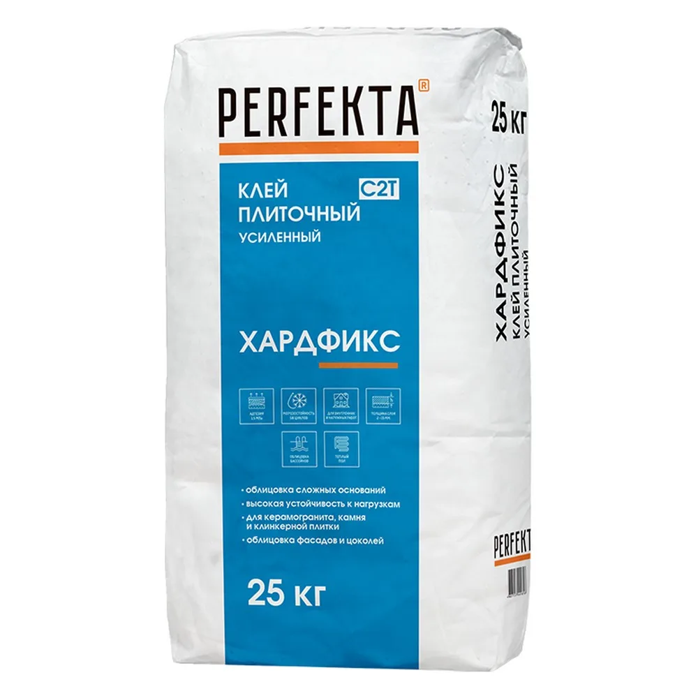 Клей Perfekta Хардфикс для плитки серый 25кг
