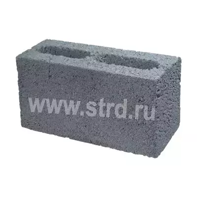 Блок КББ керамзитобетонный Калита перегородочный 2-пустотный 390*90*188 D1080кг/м3 М50кг/см2 В3,5