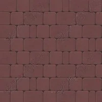 Тротуарная плитка Классико Винный верхний прокрас на белом цементе основа - серый цемент набор на м2 t=60мм BRAER