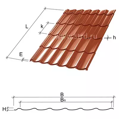 Металлочерепица СМ Классик 0.5мм Rooftop Бархат Россия RAL 8004 (кирпичный) Stynergy