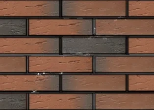 Кирпич облицовочный полнотелый с тех.пустотами Баварская кладка Регенсбург риф 250*120*65мм М250кг/см2 Пятый элемент