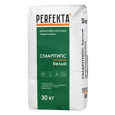 Штукатурка гипсовая Perfekta Смартгипс белый 30кг