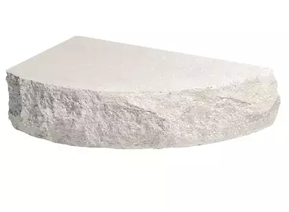 Кирпич облицовочный полнотелый полукруг Белый скала 225*90*65мм М250кг/см2 Судогодский