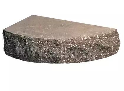 Кирпич облицовочный полнотелый полукруг Шоколад скала 225*90*65мм М250кг/см2 Судогодский
