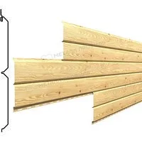 Сайдинг Lбрус 264×240 мм 0,5 мм Ecosteel теxture Корея в пленке Сосна Металл Профиль