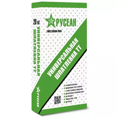 Шпаклевка цементная Русеан Универсальная ТТ серый 20кг