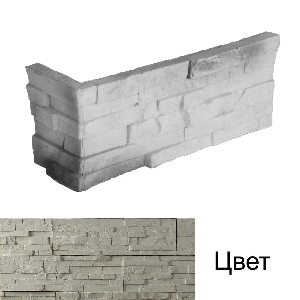 Угловой элемент Альберта 00 Ecostone цемент 345*100*150мм