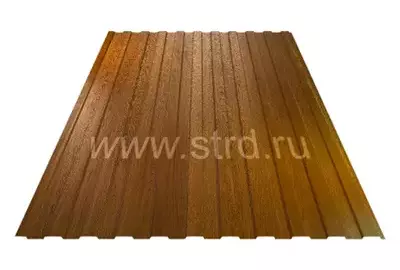 Профнастил C 8 0.5мм Ecosteel теxture Корея Золотой дуб Металл Профиль