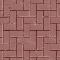 Тротуарная плитка Брусчатка ЭДД 1.5 Красный полный прокрас на сером цементе основа - серый цемент 200*100*50мм Спецбетон