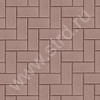 Тротуарная плитка Брусчатка ЭДД 1.6 Красно-коричневый полный прокрас на сером цементе основа - серый цемент 200*100*60мм Спецбетон
