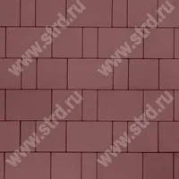 Тротуарная плитка Новый Город Красный с/ц верхний прокрас на сером цементе основа - серый цемент набор на м2 t=60мм Фабрика Готика