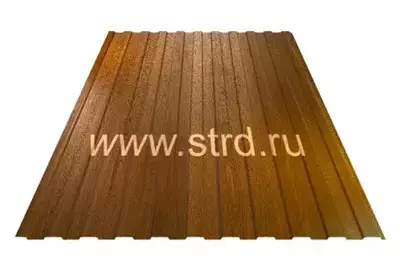 Профнастил МП 10 0.5мм Ecosteel теxture Корея Золотой дуб Металл Профиль