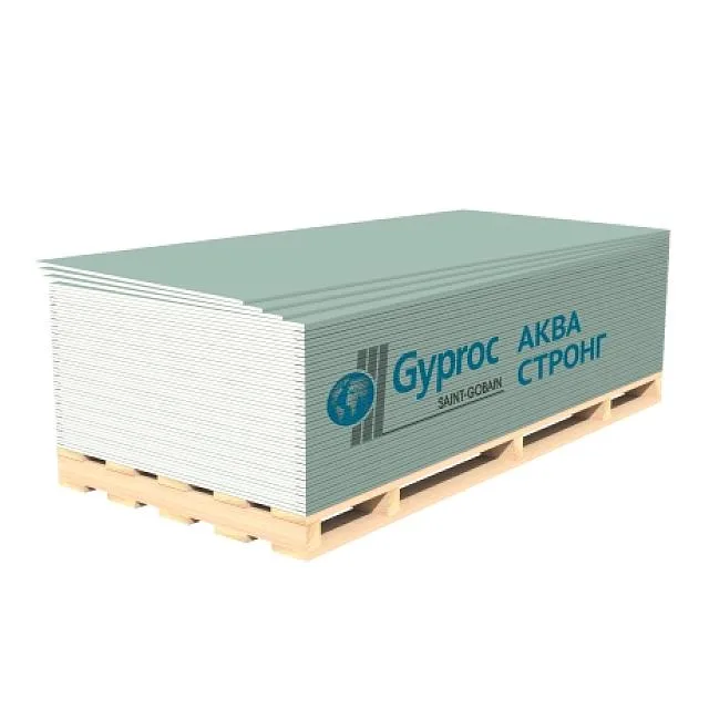 Гипсокартон ГКЛВ (влагостойкий) Gyproc (Vetonit) Аква стронг 15мм 2500*1200мм