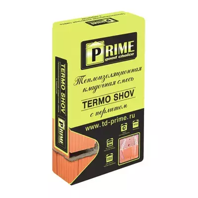 Кладочная смесь цементная М50 Prime Termo Shov 6130 серый 20кг позиция под заказ