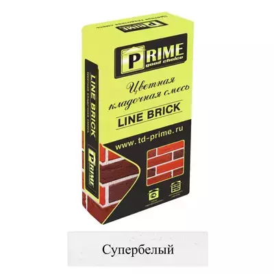 Кладочная смесь цементная М150 Prime LineBrick Wasser супербелая 4013 25кг позиция под заказ