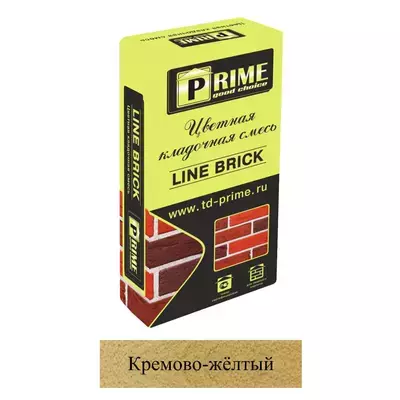 Кладочная смесь цементная М150 Prime LineBrick Wasser кремово-желтая 4303 25кг позиция под заказ