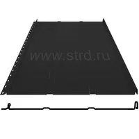Фальцевая панель Grand Line Кликфальц Line 542/510мм Drap 0.45мм RAL 9005 (черный)
