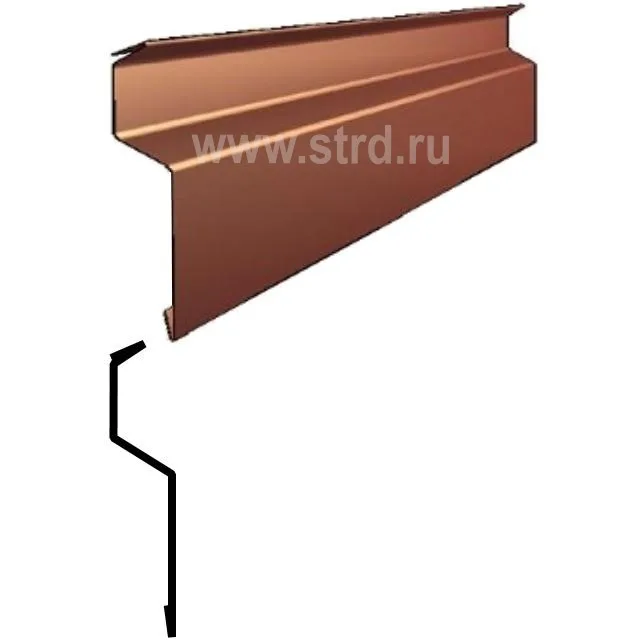 Планка примыкания металлическая S6 10*30*20*70*10 в накладку, п/э 2000мм