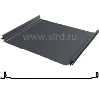 Фальцевая панель Grand Line Кликфальц Pro 517/470мм Rooftop Бархат 0.5мм RAL 7024 (серый)