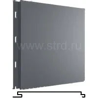 Стеновая панель Вертикаль Classic 200*176мм 0.5мм Сатин матовый Россия в пленке RAL 7024 (серый) Grand Line