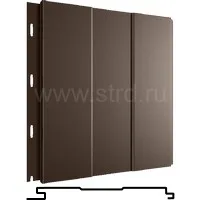 Стеновая панель Вертикаль Prof 200*176мм 0.5мм Сатин матовый Россия в пленке RR 32 (коричневый) Grand Line
