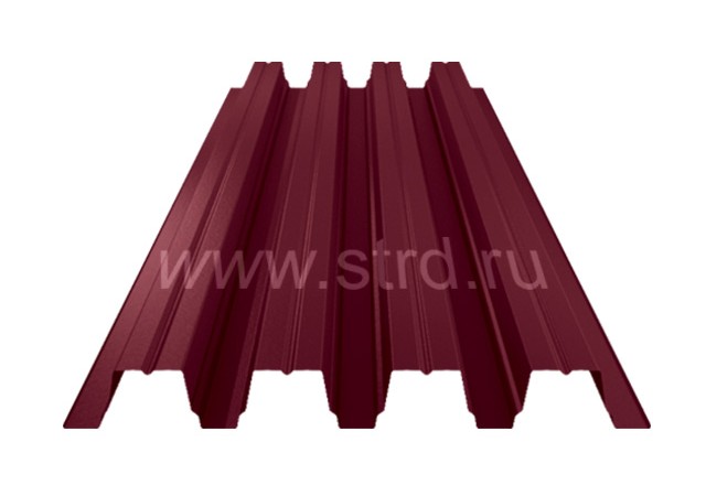 Профнастил Н 75 0.6мм Полиэстер Россия RAL 3005 (вишневый) SteelX