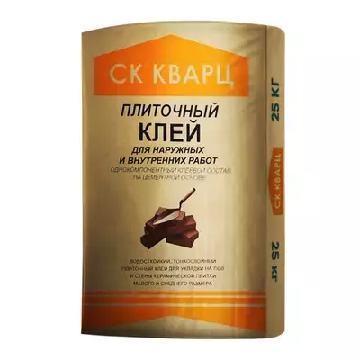 Клей СК Кварц Профи для плитки серый 25кг
