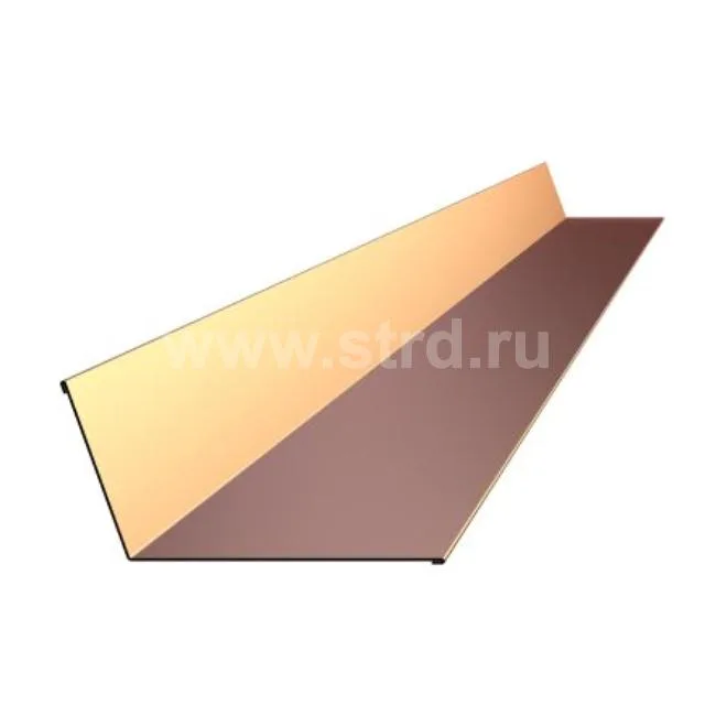 Планка примыкания верхняя для профнастила для металлочерепицы 150*250мм сталь 0.5мм Corundum 50 2м Stynergy