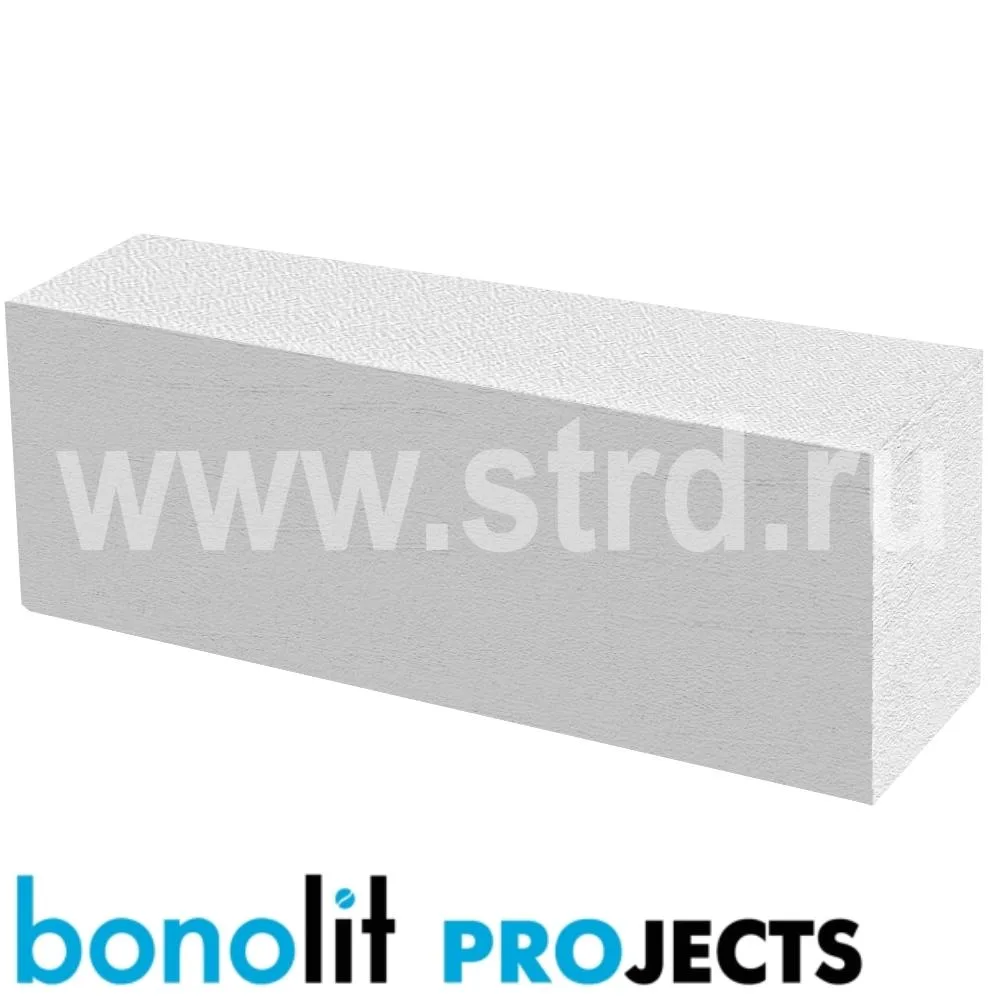 Блок газобетонный Bonolit Projects перегородочный 600*250*50 D500кг/м3 В3,5