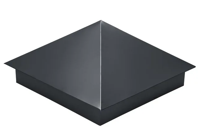 Колпак на столб 390*390мм сталь 0,5мм PurLite матовый Grand Line RAL 7024 (серый)