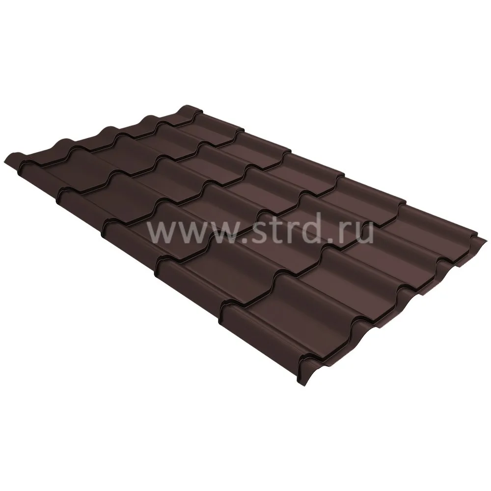 Металлочерепица Kamea 0.5мм PurPro матовый Россия RAL 8017 (коричневый) Grand Line