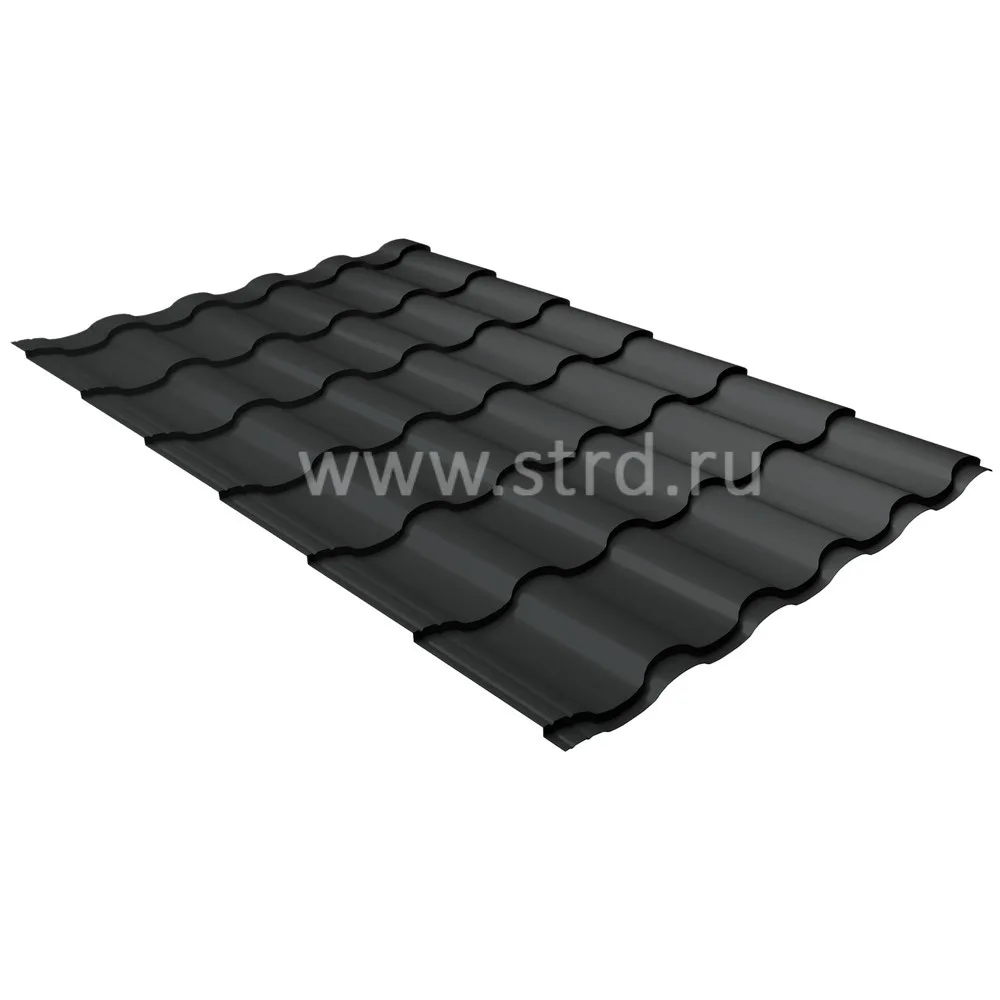Металлочерепица Стелла (Stella) 0.5мм Rooftop Бархат Россия RAL 7016 (серый) Stynergy