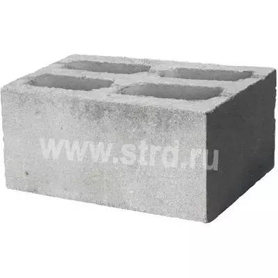 Блок КПР-ПР-ПС-39-50- F50-1150 керамзитобетонный РР Девелопмент стеновой 4-пустотный 390*190*188 D1150кг/м3 М50кг/см2